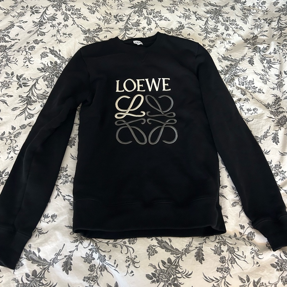 Loewe Black Crewneck Logo Sweater
